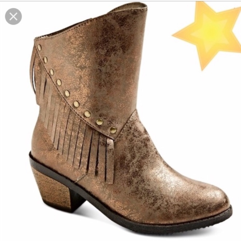 Stevie Bootie Boots Girls 5 Brown Tassel